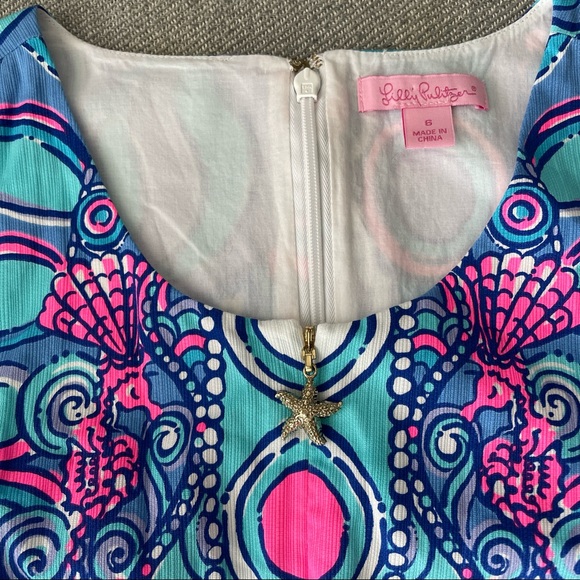 Lilly Pulitzer Abigail Shift Dress Sea Jewels 6 - Picture 5 of 13